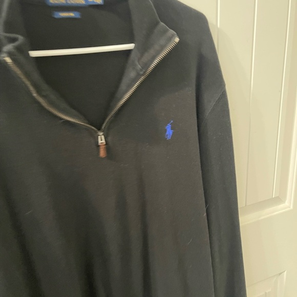 Polo Ralph Lauren Black Quarter-Zip Pullover - Picture 2 of 5